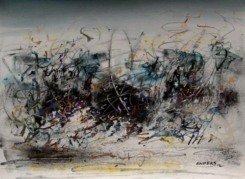in-search-of-a-new-search In Search of a New Search, painting by Anders Tomlinson, 12 x 16 inches, acrylics-watercolor paper. Photo by Anders Tomlinson.