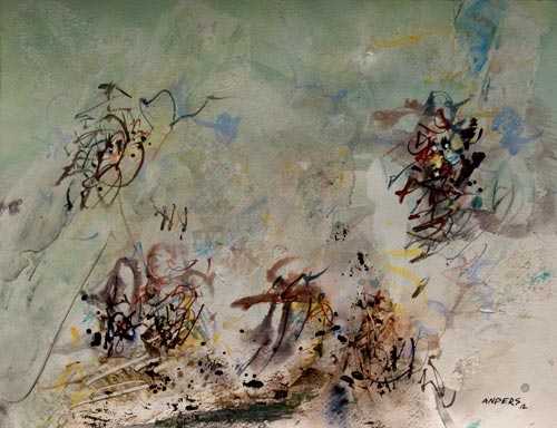 the-coalitions-had-yet-to-form The Coalitions Had Yet to Willingly Congeal, painting by Anders Tomlinson, 12 x 16 inches, acrylics-watercolor paper.