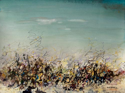 visiiblty-was-less-than-a-mile Visibility Was Less Than A Mile, painting by Anders Tomlinson, 15 x 20 inches, acrylics-watercolor paper. Photo by Anders Tomlinson.